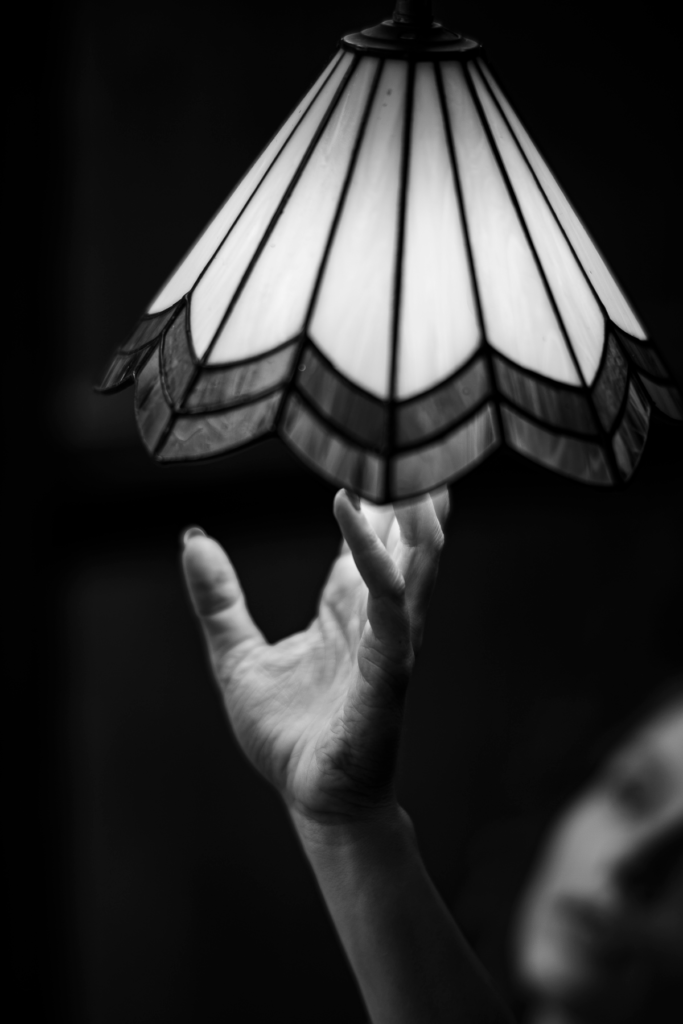 Almost touching the light in Bodie House