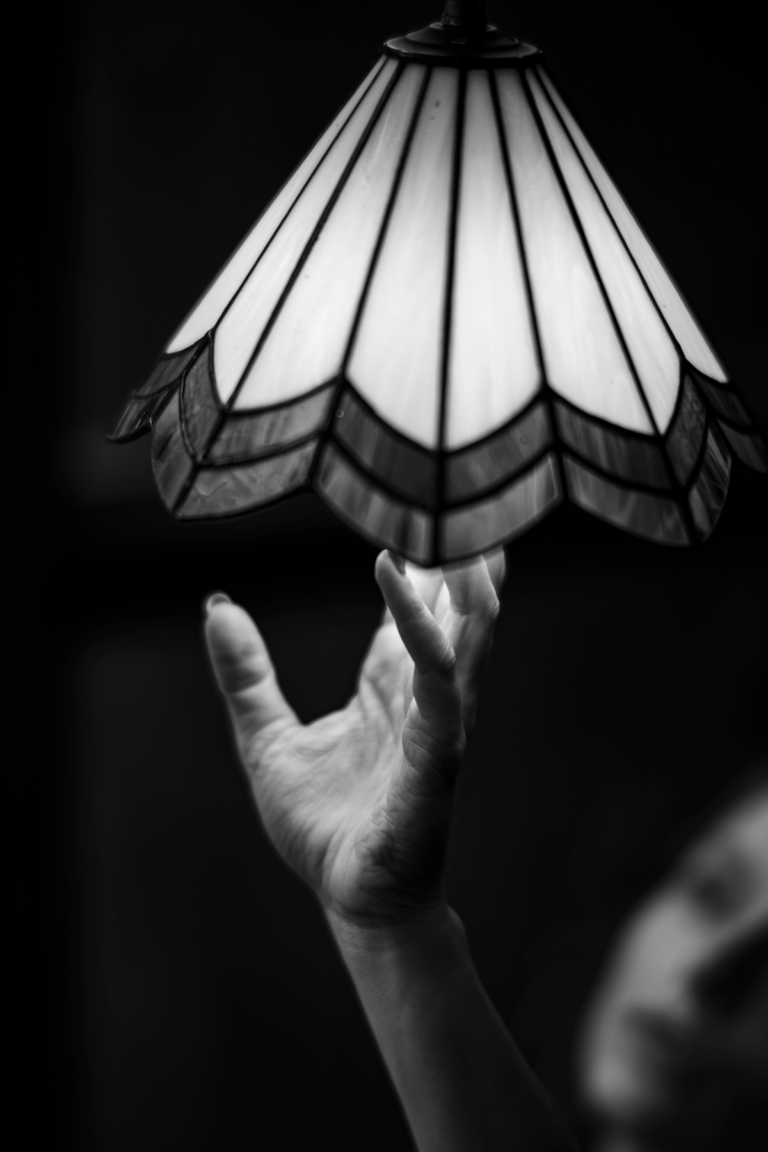 Almost touching the light in Bodie House